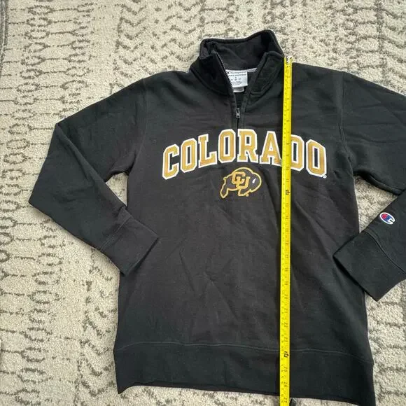 Champion Unisex Colorado Buffaloes Quarter Zip Pullover Size Small - Picture 6 of 6